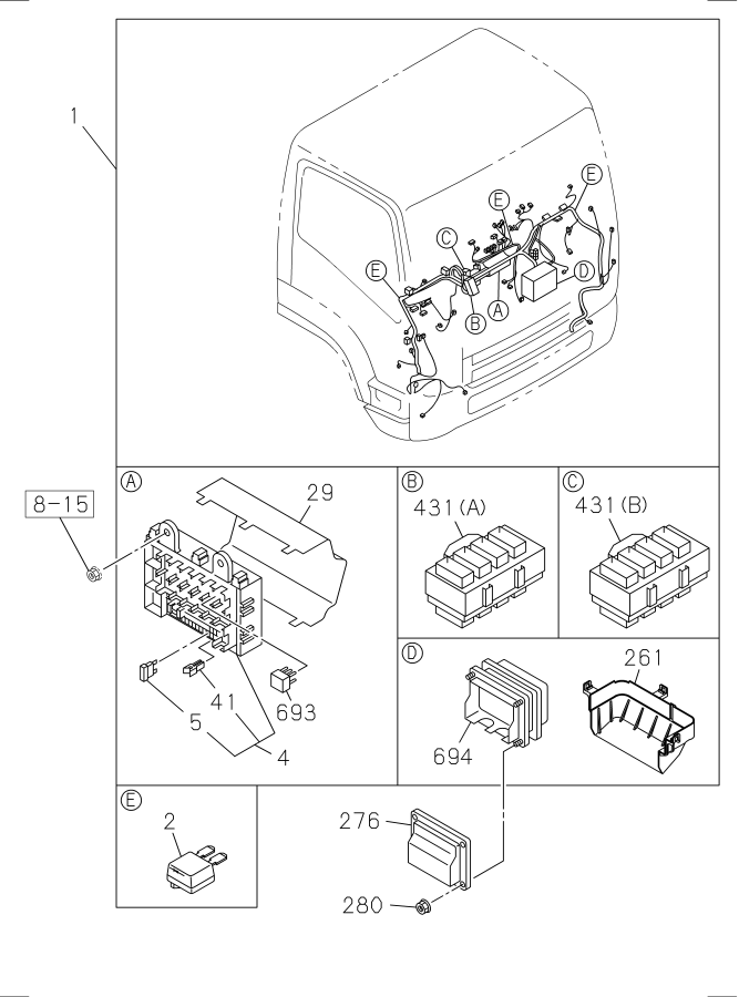 2019 Isuzu FTR Bolt. Fixing, option - 0-28050-825-0 | Monarch Truck